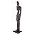 FIGURA DECORATIVA METAL SILHUETA BRONZE 9x42cm - Imagem 3
