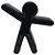 FIGURA DECORATIVA DE CERAMICA PRETO - Imagem 1