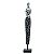 FIGURA DE RESINA- AFRICANA PRATA- 37 CM - Imagem 1