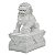 LEAO CHINES DE RESINA BRANCO - Imagem 1