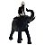 FIGURA DECORATIVA DE RESINA - ELEFANTE COM AFRICANO - Imagem 1