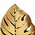 FIGURA DECORATIVA METAL FOLHA PRETO/DOURADO 25x10x40cm - Imagem 4