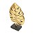 FIGURA DECORATIVA METAL FOLHA PRETO/DOURADO 25x10x40cm - Imagem 3