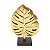 FIGURA DECORATIVA METAL FOLHA PRETO/DOURADO 25x10x40cm - Imagem 1