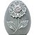 FIGURA DECORATIVA CERÂMICA C/FLOR CINZA 10x13cm - Imagem 4