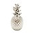 FIGURA DECORATIVA CERÂMICA ABACAXI PRATEADO 9x18cm - Imagem 4