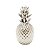 FIGURA DECORATIVA CERÂMICA ABACAXI PRATEADO 9x18cm - Imagem 2