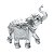 FIGURA DECORATIVA POLIRESINA ELEFANTE PRATA 22x9x23cm - Imagem 2