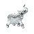 FIGURA DECORATIVA POLIRESINA ELEFANTE PRATA 13x5x14cm - Imagem 4