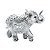 FIGURA DECORATIVA POLIRESINA ELEFANTE PRATA 10x4x8cm - Imagem 2