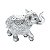 FIGURA DECORATIVA POLIRESINA ELEFANTE PRATA 10x4x8cm - Imagem 1