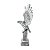FIGURA DECORATIVA POLIRESINA AGUIA PRATA 27x12x33cm - Imagem 3