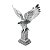 FIGURA DECORATIVA POLIRESINA AGUIA PRATA 27x12x33cm - Imagem 2