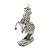 FIGURA DECORATIVA POLIRESINA CAVALO DOURADO 15x6x24cm - Imagem 3
