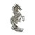 FIGURA DECORATIVA POLIRESINA CAVALO DOURADO 15x6x24cm - Imagem 4