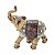 FIGURA DECORATIVA POLIRESINA ELEFANTE DOURADO 15x6x16cm - Imagem 4