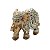 FIGURA DECORATIVA POLIRESINA ELEFANTE DOURADO 12x5x10cm - Imagem 3