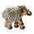 FIGURA DECORATIVA POLIRESINA ELEFANTE DOURADO 12x5x10cm - Imagem 4