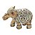 FIGURA DECORATIVA POLIRESINA ELEFANTE DOURADO 12x5x10cm - Imagem 2
