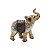 FIGURA DECORATIVA POLIRESINA ELEFANTE DOURADO 12x5x13cm - Imagem 2