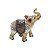FIGURA DECORATIVA POLIRESINA ELEFANTE DOURADO 12x5x13cm - Imagem 1