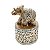 FIGURA DECORATIVA POLIRESINA ELEFANTE DOURADO 10x10x15cm - Imagem 3