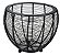 CACHEPOT OVAL EM METAL 22X20CM PRETO - Imagem 1