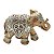 FIGURA DECORATIVA POLIRESINA ELEFANTE DOURADO 20x8x15cm - Imagem 2