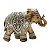 FIGURA DECORATIVA POLIRESINA ELEFANTE DOURADO 20x8x15cm - Imagem 3