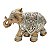 FIGURA DECORATIVA POLIRESINA ELEFANTE DOURADO 20x8x15cm - Imagem 1