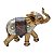 FIGURA DECORATIVA POLIRESINA ELEFANTE DOURADO 23x9x21cm - Imagem 1