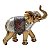 FIGURA DECORATIVA POLIRESINA ELEFANTE DOURADO 23x9x21cm - Imagem 2