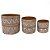 CONJ. DE CACHEPOTS DE CERAMICA  - 3PCS G: 16,5CM X 16CM M: 1 - Imagem 1