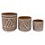 CONJ. DE CACHEPOTS DE CERAMICA  - 3PCS G: 16,5CM X 16CM M: 1 - Imagem 1