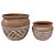 CONJ. DE CACHEPOTS DE CERAMICA - 2PCS G:24CM X 19,5CM P: 17C - Imagem 1