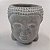 CACHEPOT DE CONCRETO BUDDHA FACE CINZA 10,5x8,5x11cm - Imagem 1