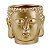 CACHEPOT DOURADO EM CIMENTO - Imagem 1