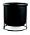 CACHEPOT EM CIMENTO COM SUPORTE EM METAL - Imagem 1