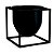 KIT CACHEPOT PRETO EM METAL COM SUPORTE - 3 PCS - Imagem 6