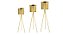 KIT CACHEPOT DOURADO EM METAL COM SUPORTE- 3 PCS - Imagem 12