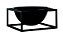 KIT CACHEPOT PRETO EM METAL COM SUPORTE- 2 PCS - Imagem 3