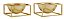 KIT CACHEPOT DOURADO EM METAL COM SUPORTE- 2 PCS - Imagem 8
