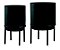 KIT CACHEPOT PRETO EM METAL COM SUPORTE - 2 PCS - Imagem 8