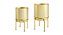 KIT CACHEPOT DOURADO EM METAL COM SUPORTE- 2 PCS - Imagem 5