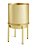 KIT CACHEPOT DOURADO EM METAL COM SUPORTE- 2 PCS - Imagem 3