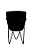 KIT CACHEPOT PRETO EM CIMENTO COM SUPORTE - 2 PCS - Imagem 2