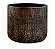 KIT CACHEPOT PRETO E DOURADO EM CIMENTO - 3 PCS - Imagem 2