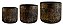 KIT CACHEPOT PRETO E DOURADO EM CIMENTO - 3 PCS - Imagem 9