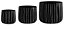 KIT CACHEPOT PRETO EM CIMENTO - 3 PCS - Imagem 7