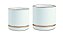 KIT CACHEPOT BRANCO E DOURADO EM CERAMICA - 2PCS - Imagem 3